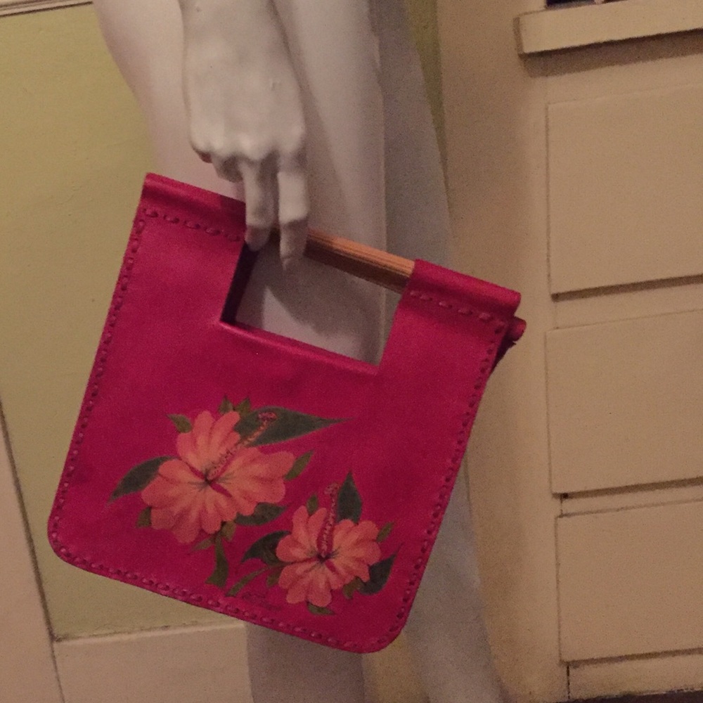 Red leather bag